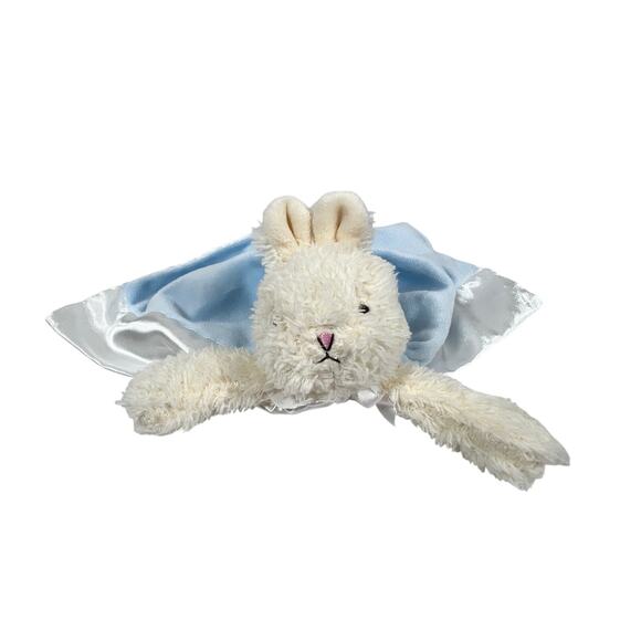 FIRST FRIENDS Plush Bunny Lovey Baby Security Blanket Soft Satin Cape Toy - Picture 3 of 11